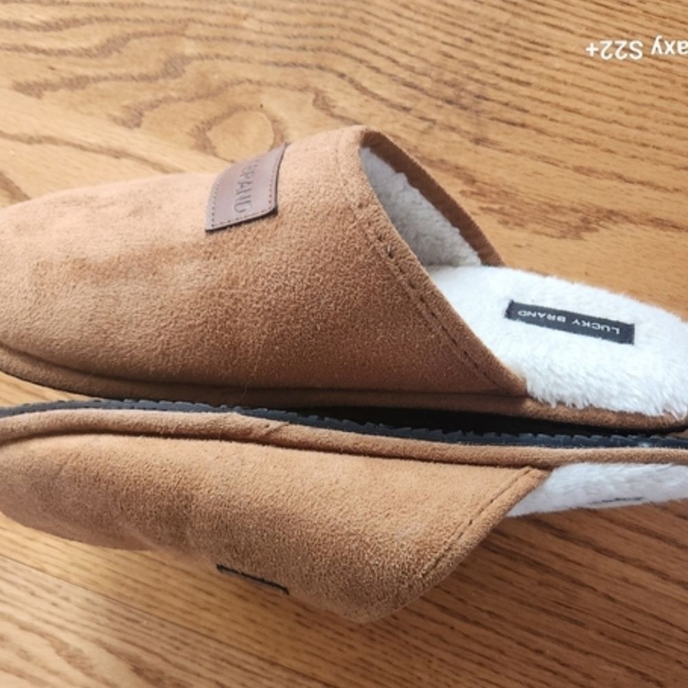 Lucky Brand Tan Suede Slip-On Slippers - Picture 6 of 12
